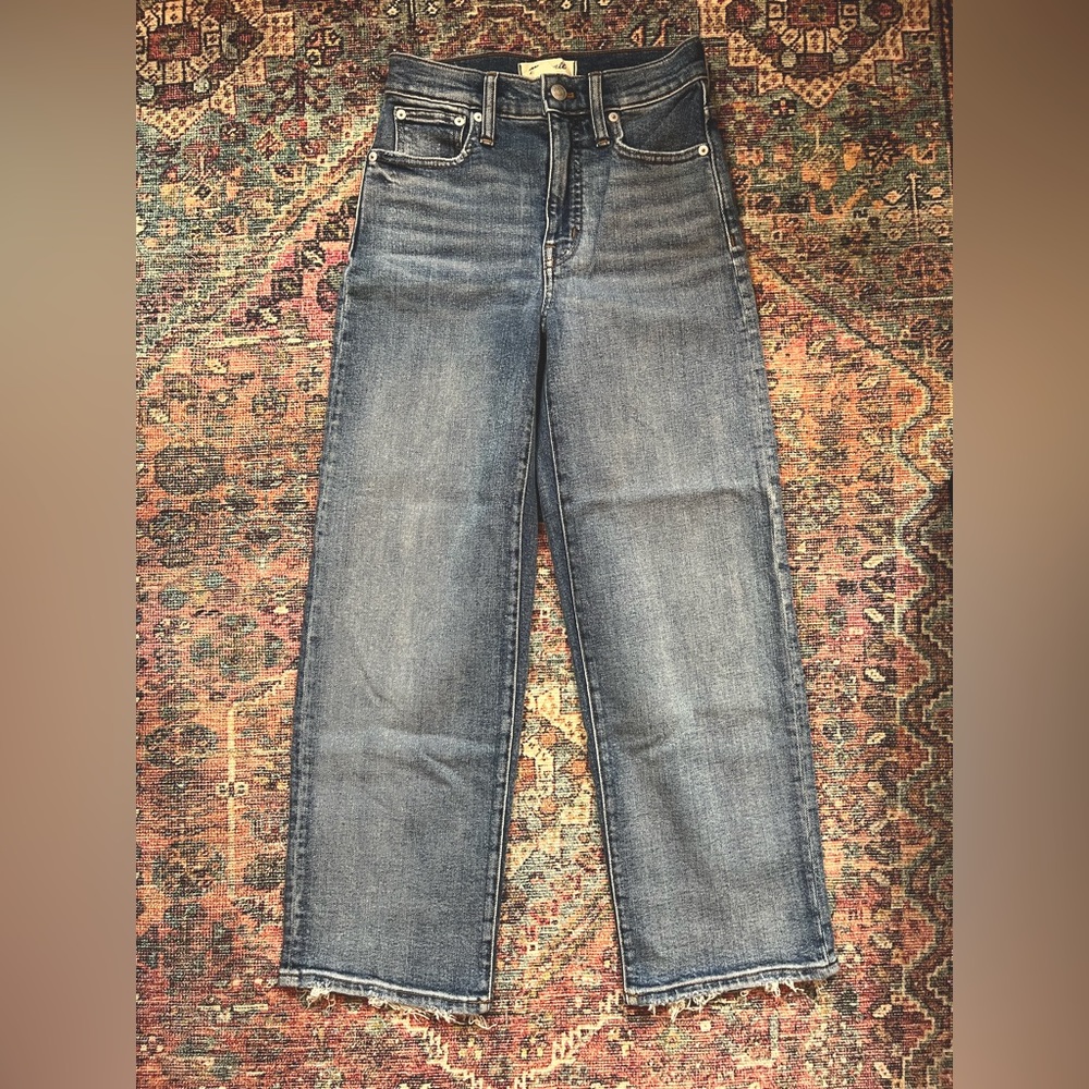 NWOT Madewell slim wide leg crop jeans